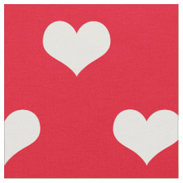 Rotes Herz-Muster-Gewebe Stoff