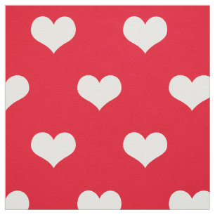 Rotes Herz-Muster-Gewebe Stoff