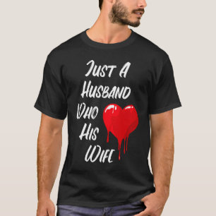 Rotes Herz Nachricht von Liebe Ehemann Valentinsta T-Shirt