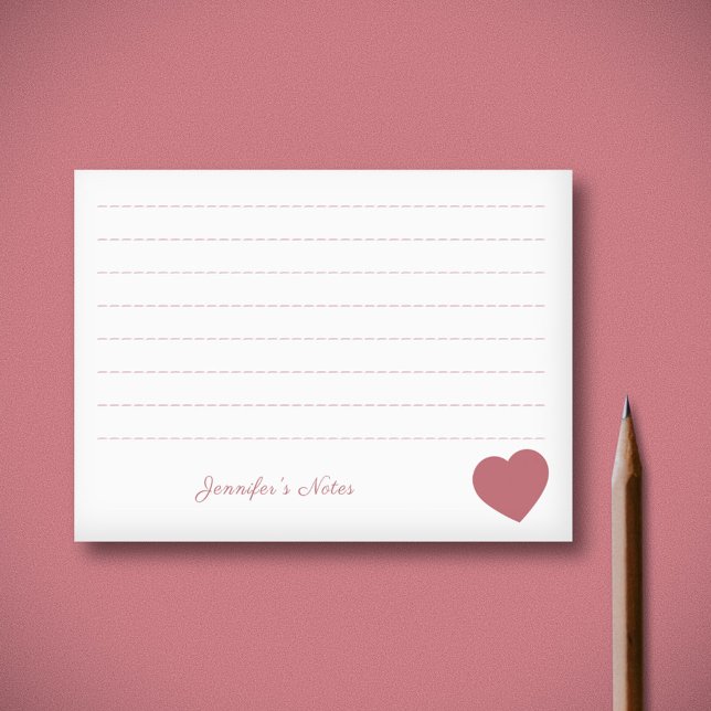 Rotes Herz Post-it Klebezettel (Red Heart Post-it Notes)