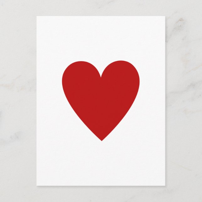 Rotes Herz Postkarte (Vorderseite)
