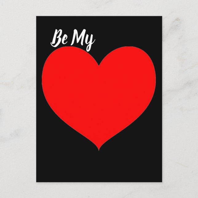 Rotes Herz Postkarte (Vorderseite)