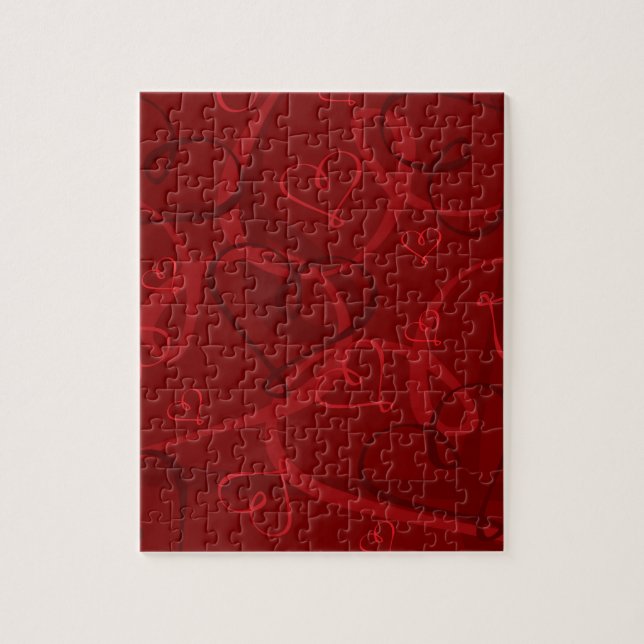 Rotes Herz Puzzle (Vertikal)