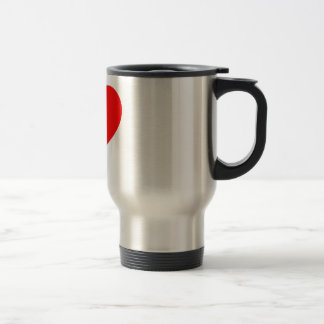 Rotes Herz Reisebecher