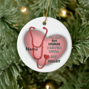 Rotes Herz RN Nurse Ornament