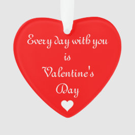 Rotes Herz Romantischer Valentinstag Ornament