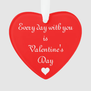 Rotes Herz Romantischer Valentinstag Ornament
