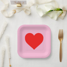 Rotes Herz schlägt Pastellrosa