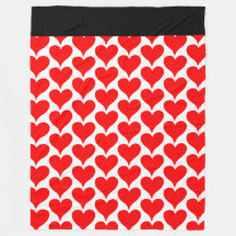 Rotes Herz Schwarzes Muster