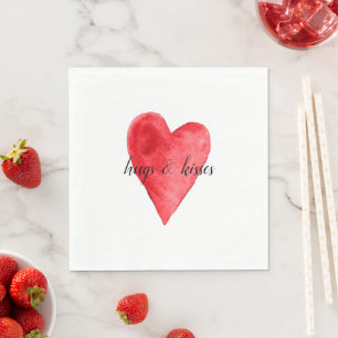 Rotes Herz Serviette