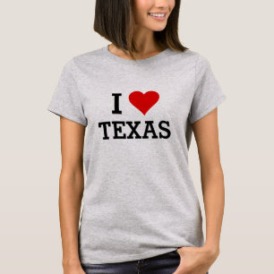 Rotes Herz-Shirt kundenspezifische Liebe-Texas des T-Shirt
