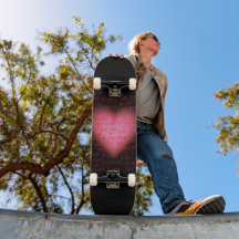 Rotes Herz Skateboard