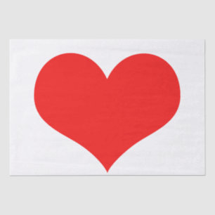 Rotes Herz Süßer Valentinstag Weiße Benutzerdefini Seidenpapier