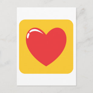 Rotes Herz - Symbolische Liebe Postkarte