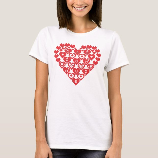 Rotes Herz T-Shirt (Vorderseite)