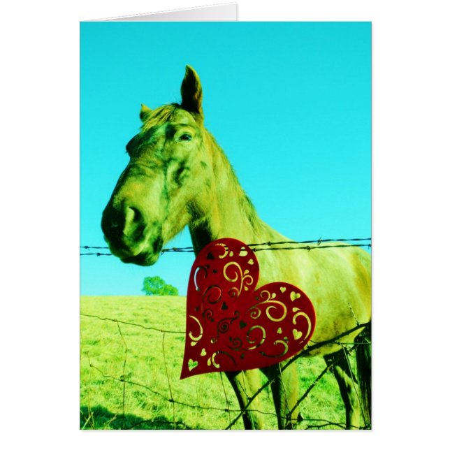 Rotes Herz und Pferd (Vorne)