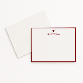 Rotes Herz Valentinstag Notizkarte Einladung
