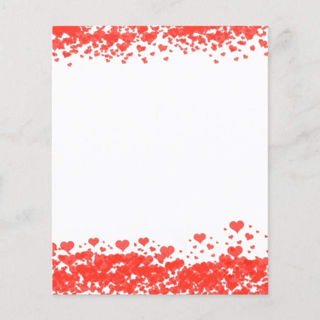 Rotes Herz Valentinstag Scrapbook Papier (Vorderseite)