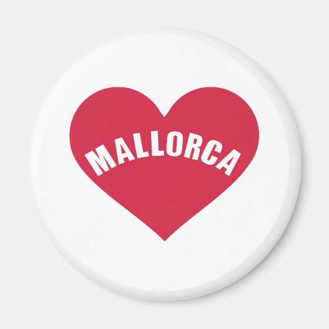 Rotes Herz von Mallorca Magnet (Vorne)