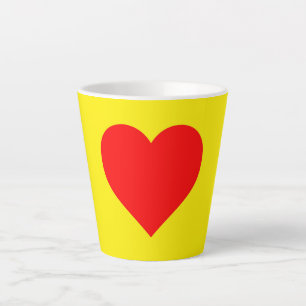 Rotes Herz Wärme Pop Art Milchtasse