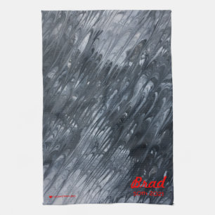 Rotes Herz Weißes Schwarzes Minimales Original Ga Geschirrtuch