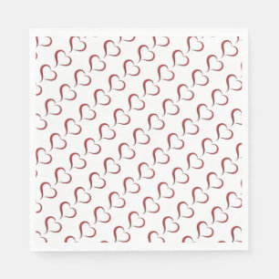 Rotes Herz/Weißes Standardfrühstück Napkin Serviette