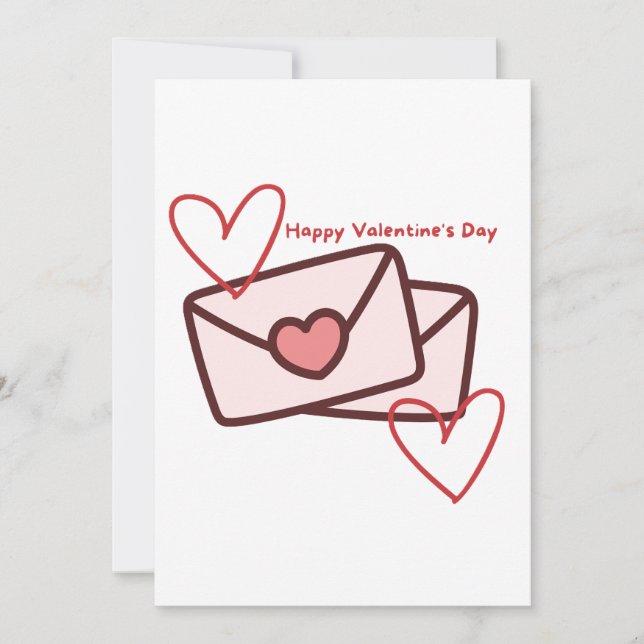 Rotes Herz zum Valentinstag Einladung (Vorderseite)