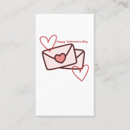 Rotes Herz zum Valentinstag Visitenkarte