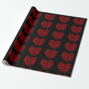 Rotes Herzen Geschenkpapier