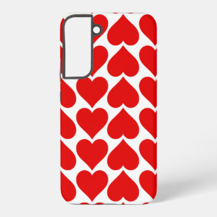 Rotes Herzen-Muster, Romantisch, Liebe Samsung Galaxy Hülle
