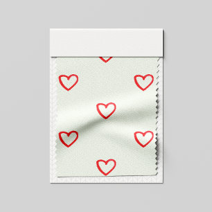 Rotes Herzen Muster, Süß, Liebe Stoff