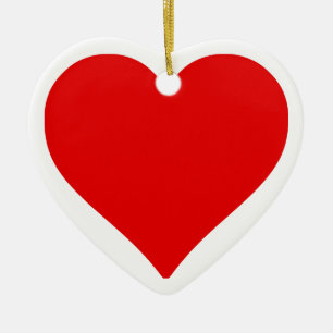 Rotes Herzform-Liebe Klassisch Minimalistisch Keramik Ornament