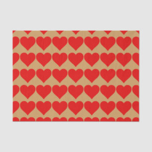 Rotes Herzform-Liebe Klassisch Minimalistisch Seidenpapier