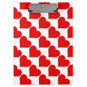Rotes Herzform-Liebes-Klassiker-Minimalismus Klemmbrett