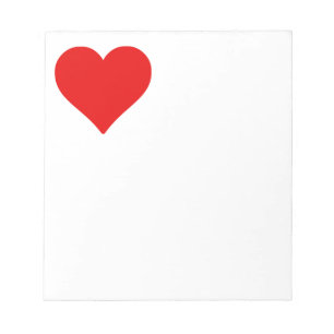 Rotes Herzform-Liebes-Klassiker-Minimalismus Notizblock