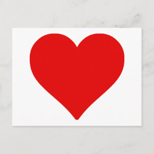 Rotes Herzform-Liebes-Klassiker-Minimalismus Postkarte