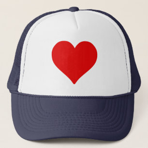 Rotes Herzform-Liebes-Klassiker-Minimalismus Truckerkappe