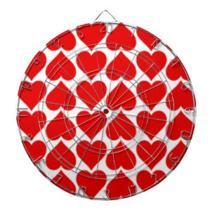 ROTES HERZPATTER DARTSCHEIBE