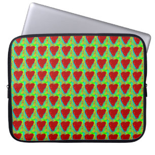 rotes Herzstück Laptopschutzhülle