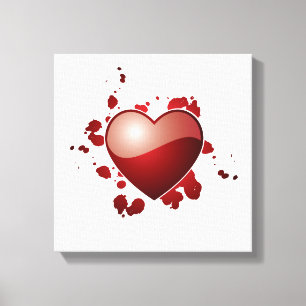 Rotes Herzsymbol der Liebe Leinwanddruck