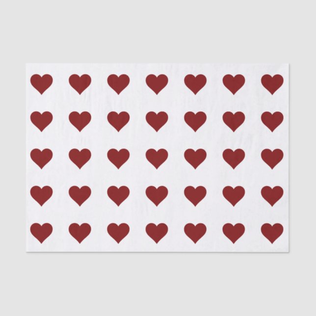 ROTES HERZT-Tissue Seidenpapier (Vorderseite)