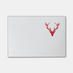 Rotes Hirsch-Kopf-Weihnachten oder Hirsch-Party Post-it Klebezettel