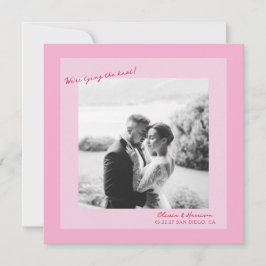 Rotes Hochzeitsfoto - Save-the-Date-Karte Einladung