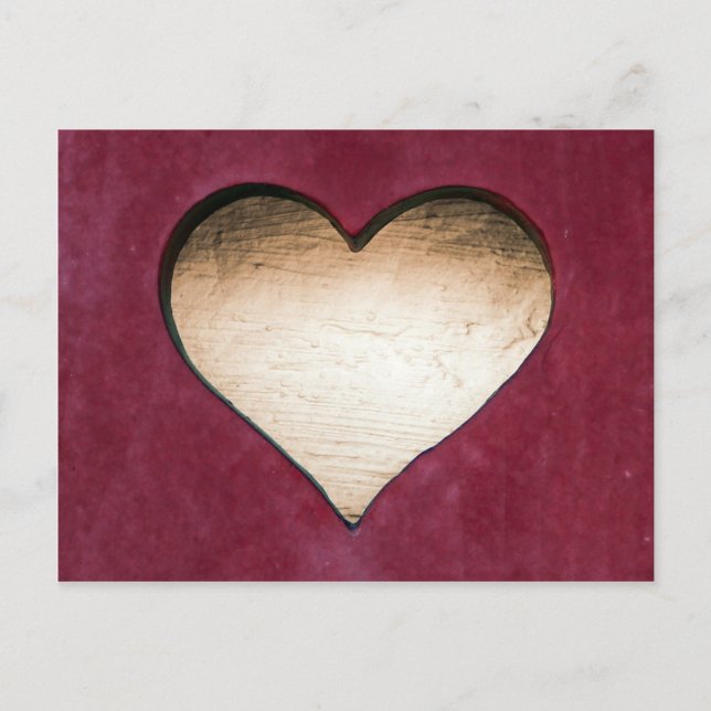 Rotes Holzdesign Postkarte (Vorderseite)