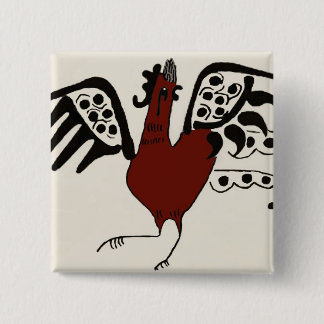 Rotes Huhn-Button Button