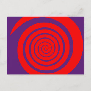 rotes hypnotisches Spiralbild Postkarte