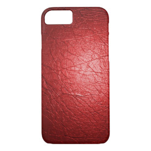 Rotes Imitat Leather iPhone 8/7 Hülle