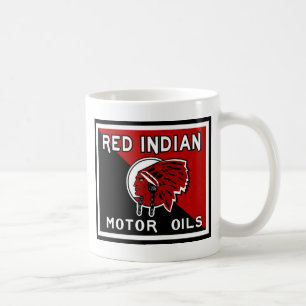 Rotes Indian Motoröle Vintage-Schild Tasse