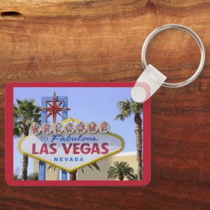 Rotes individuelles Willkommensschild Las Vegas Ne Schlüsselanhänger