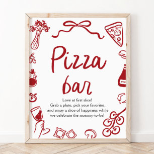 Rotes italienisches handgezeichnetes That's amore Poster